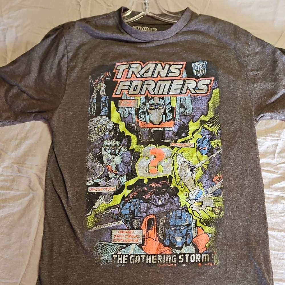 Transformers Graphic Gray T-Shirt Mens Mediuum